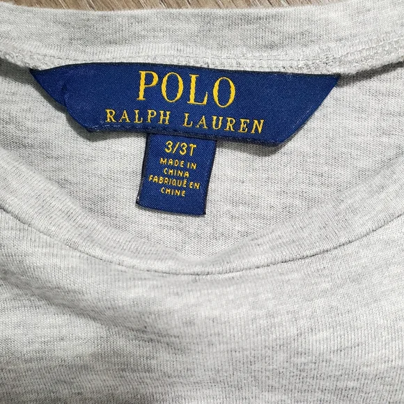 Polo by Ralph Lauren Kids Heathered Gray Ruffle Sleeve Top Size 3T - Picture 4 of 7
